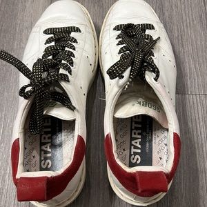 Golden Goose white with red Starter Sneaker